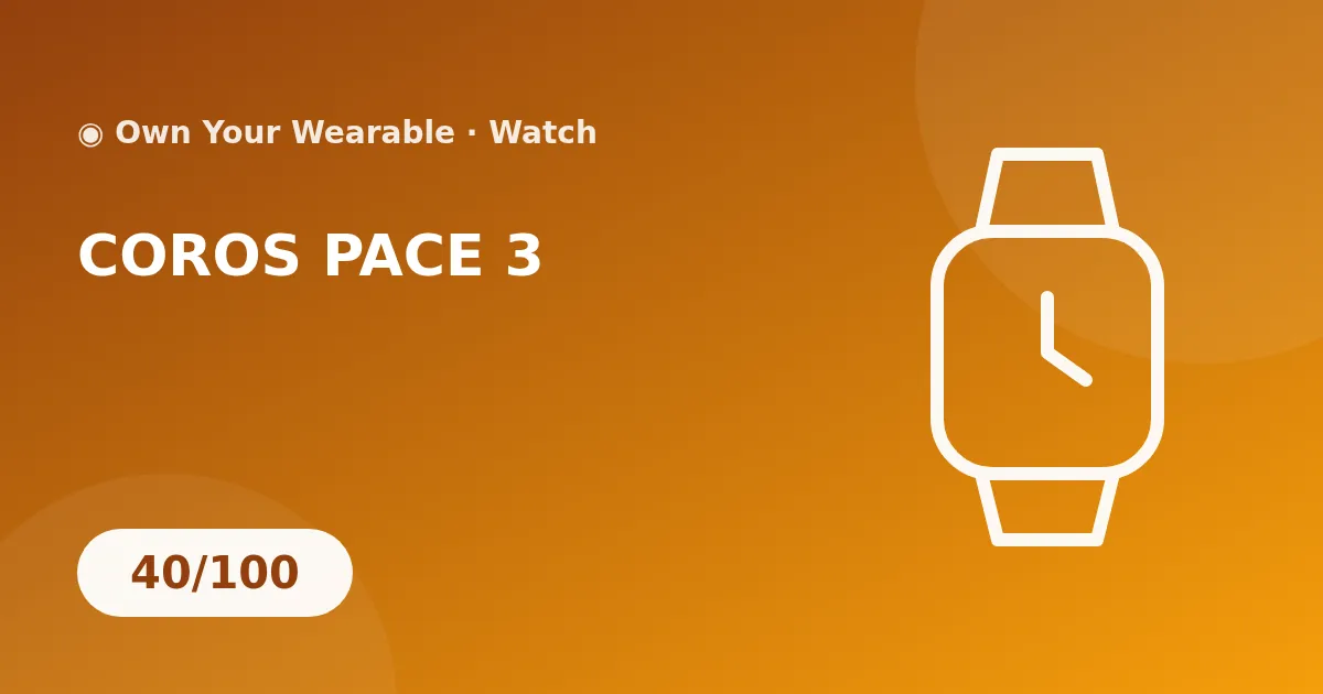 COROS PACE 3 illustration